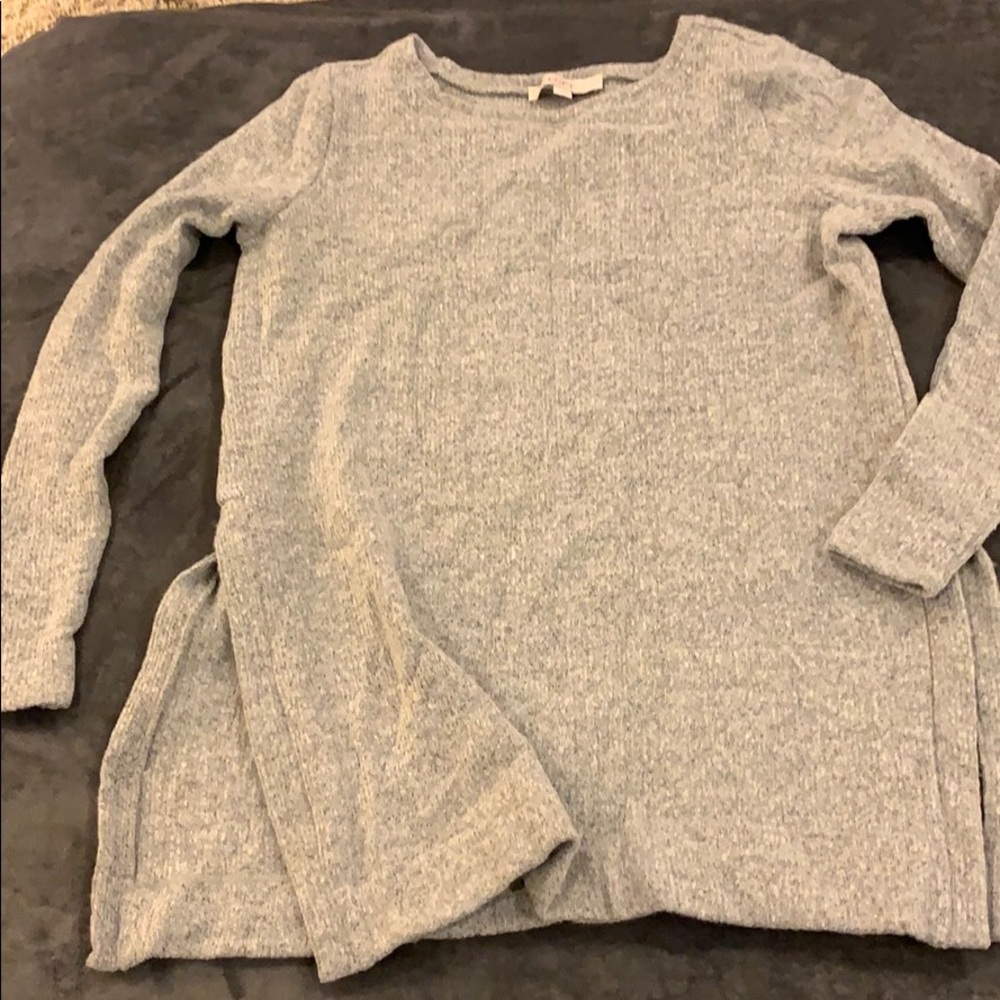 Loft gray marled sweater